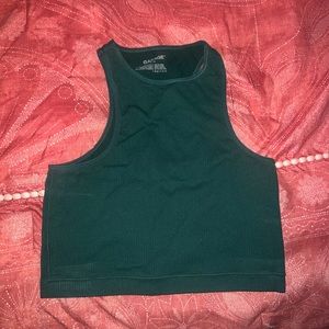 Garage Dark Green Razorback Crop Top